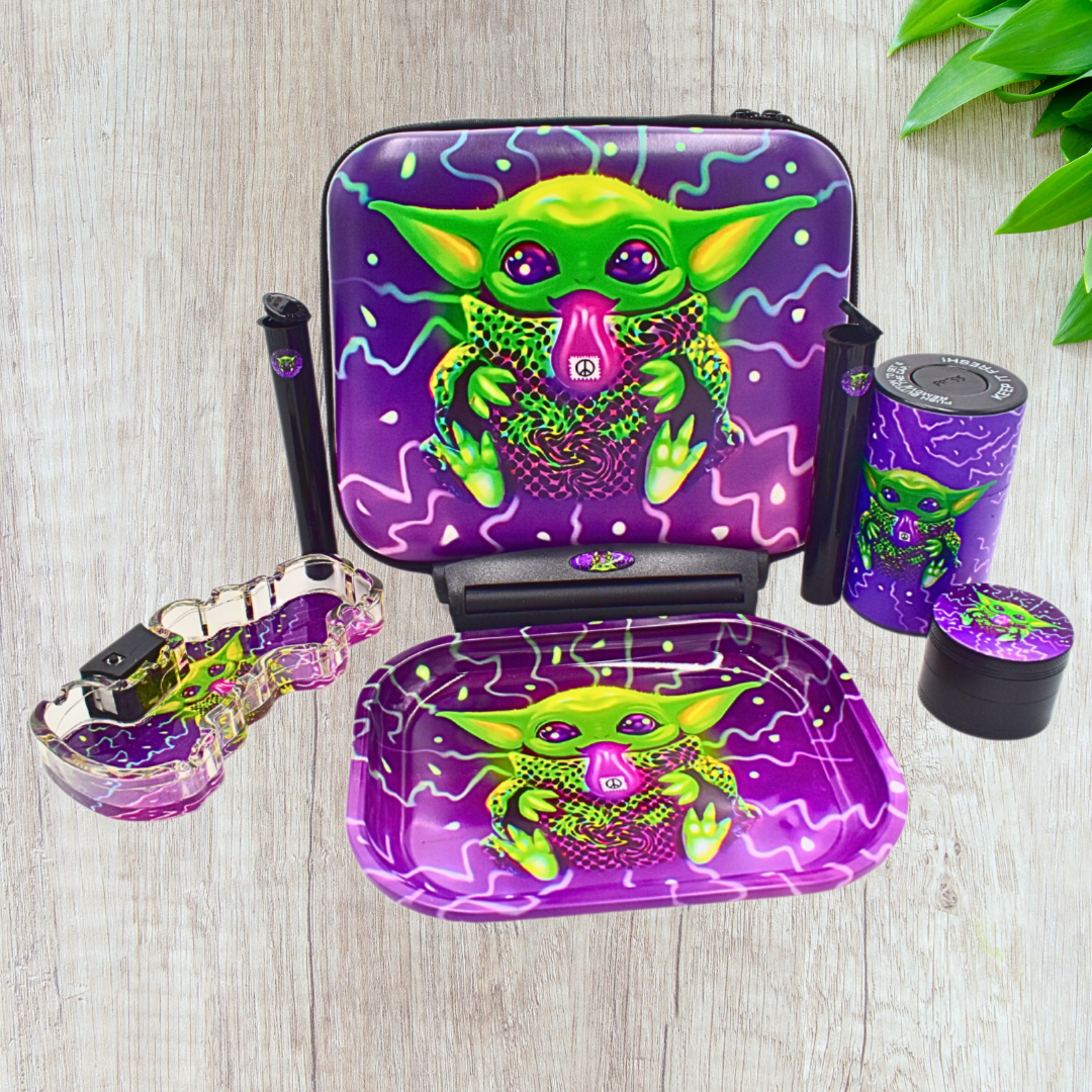 Lighting Ashtray Smoking Gift Kit Set Bag