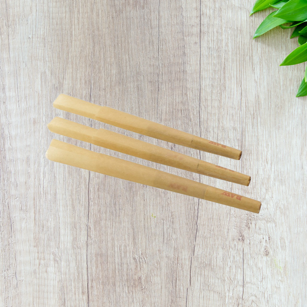RAW Classic Brown 1 1/4 Size Pre-rolled Cones - rolling paper