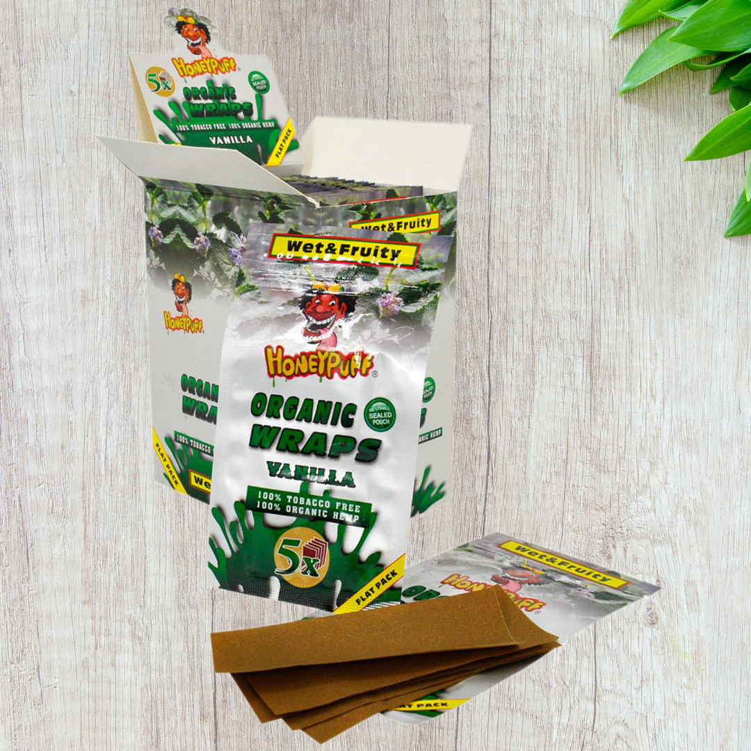 Honeypuff Flavored Blunt Wraps - 5 Wraps Pack