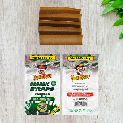 Honeypuff Flavored Blunt Wraps - 5 Wraps Pack