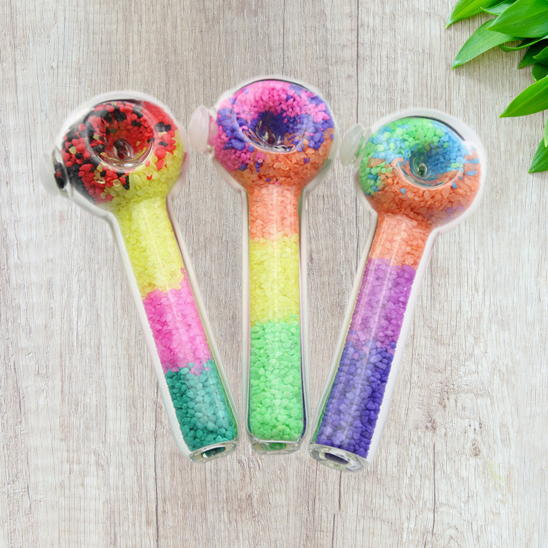 Hippculture Smoking Glass Pipes - Multicolored