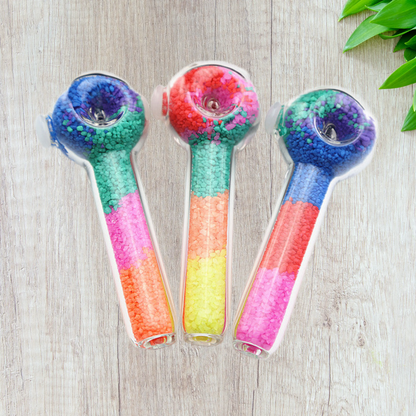 Hippculture Smoking Glass Pipes - Multicolored