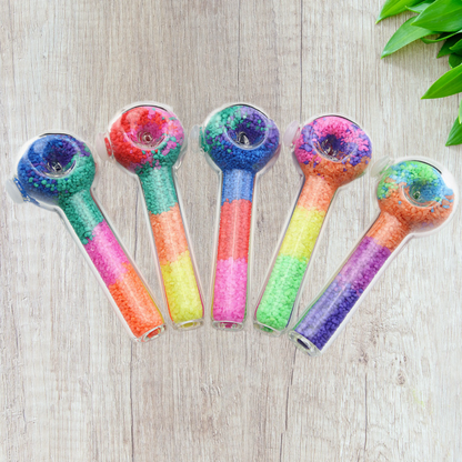 Hippculture Smoking Glass Pipes - Multicolored