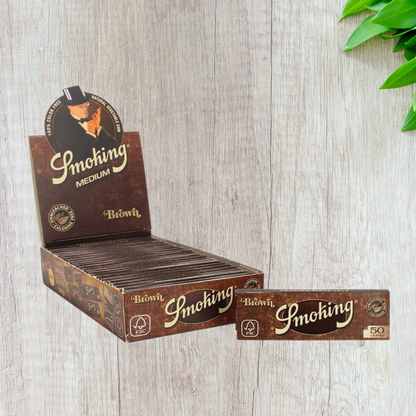 Smoking Brown Rolling Papers Medium 1 1/4 Size