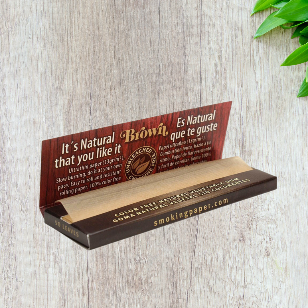 Smoking Brown Rolling Papers Medium 1 1/4 Size