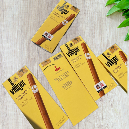 Villiger Premium No. 3 Sumatra Cigar - 5 Pack Box