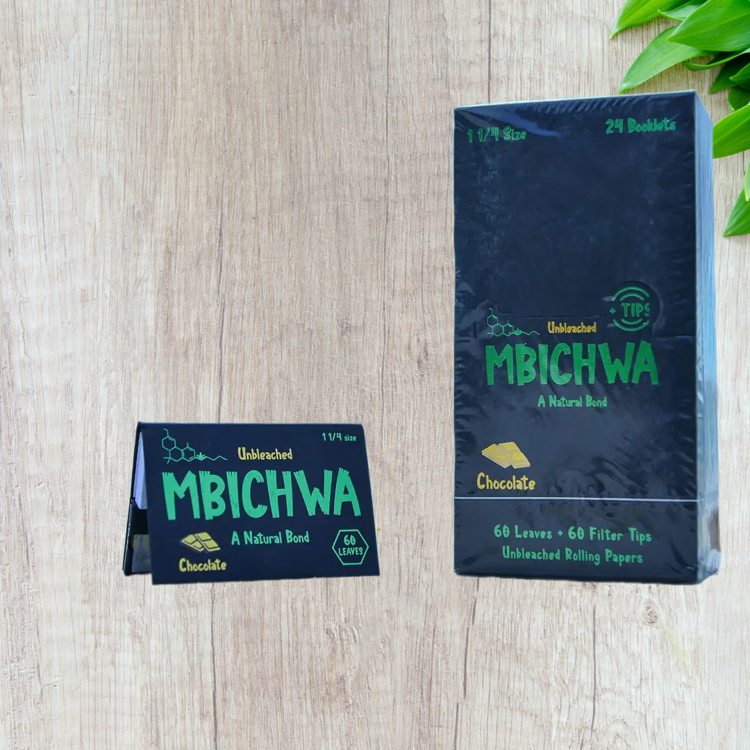 MBICHWA Flavored Rolling Paper 1 1/4 Size  - Box (24 Booklets)