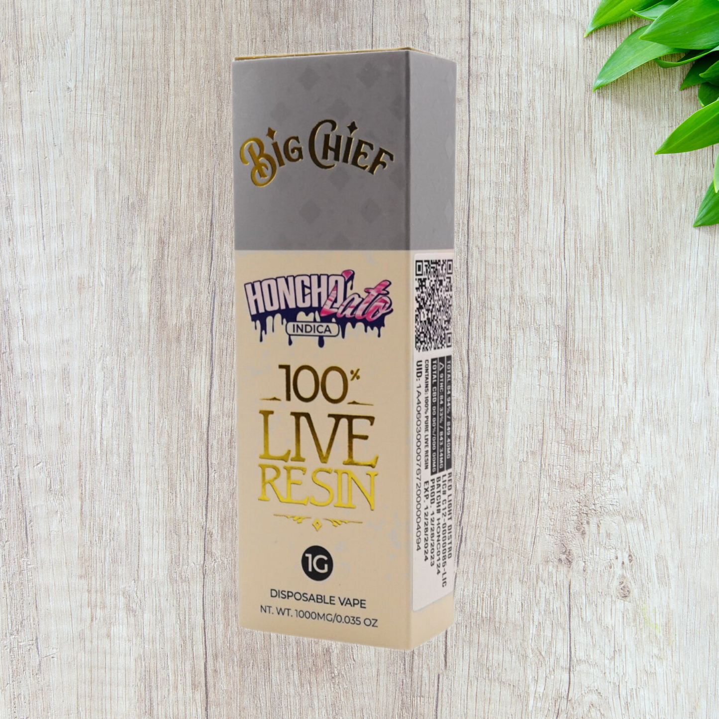 Big Chief Live Resin Disposable Vape Cartridge - 1000mg 1g