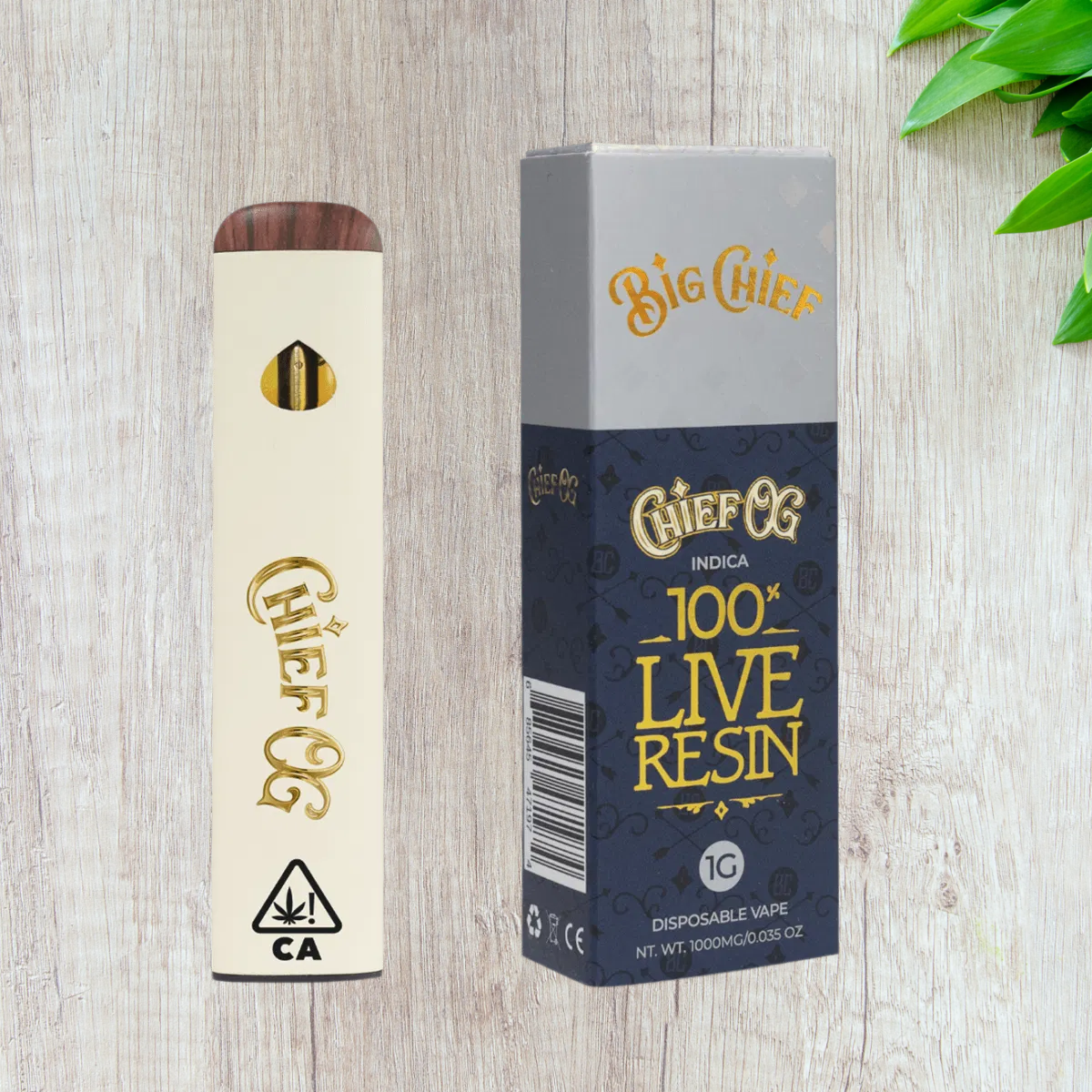 Big Chief Live Resin Disposable Vape Cartridge - 1000mg 1g