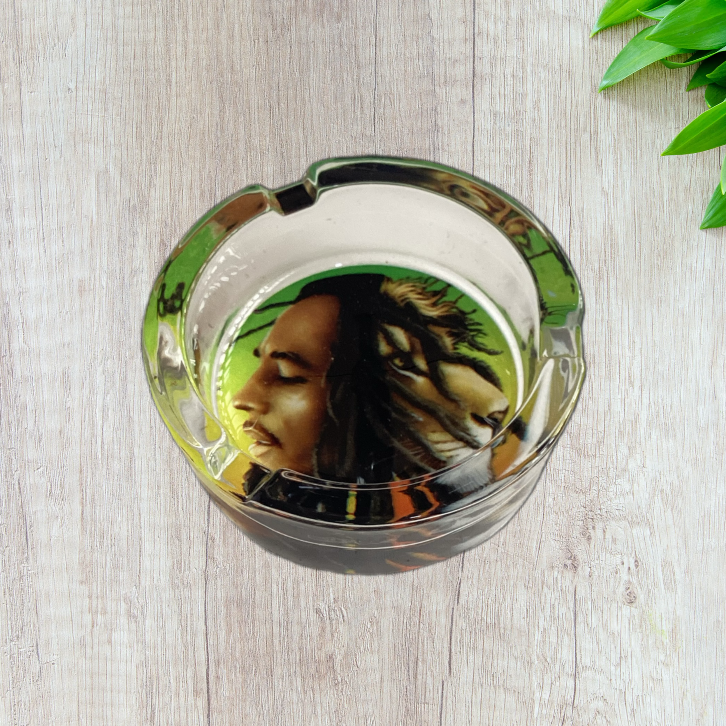 Bob Marley Art Glass Ashtray