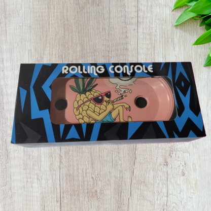 Foldable Metallic Rolling Console With Cone Holder Smoking Kit Gift Set
