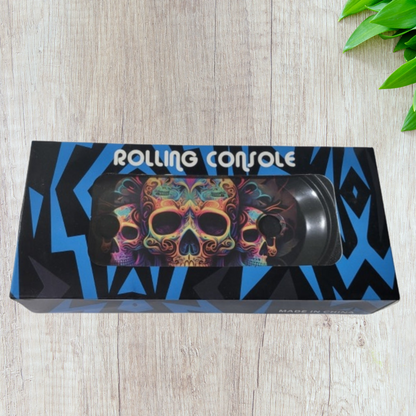 Foldable Metallic Rolling Console With Cone Holder Smoking Kit Gift Set