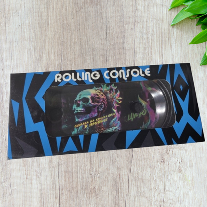 Foldable Metallic Rolling Console With Cone Holder Smoking Kit Gift Set
