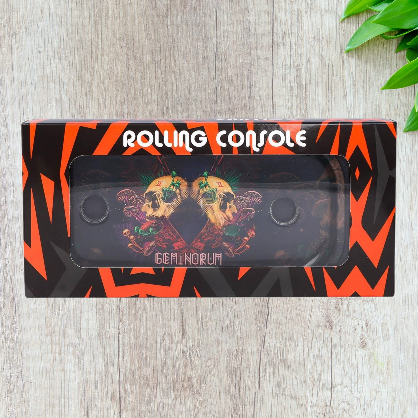 Foldable Metallic Rolling Console With Cone Holder Smoking Kit Gift Set