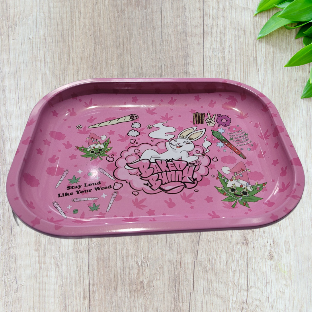 Baked Bunny Metallic Rolling Tray - Small