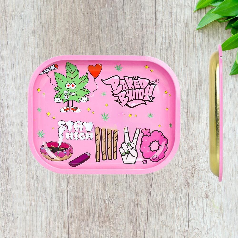 Baked Bunny Metallic Rolling Tray - Small