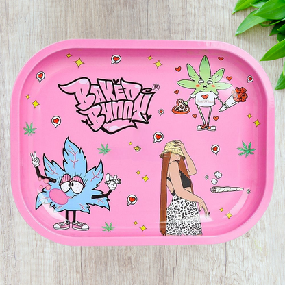 Baked Bunny Metallic Rolling Tray - Small