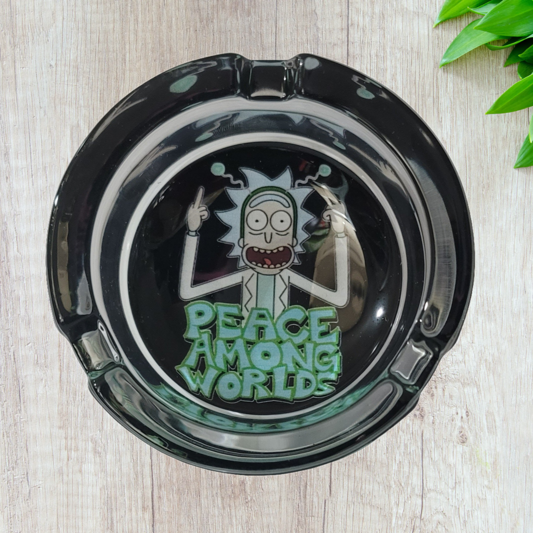 Rick and Morty art round Glass Ashtray 85mm