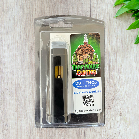 Trap House Exotic Delta-8 THC + THCp Disposable 2g Vape Cartridge