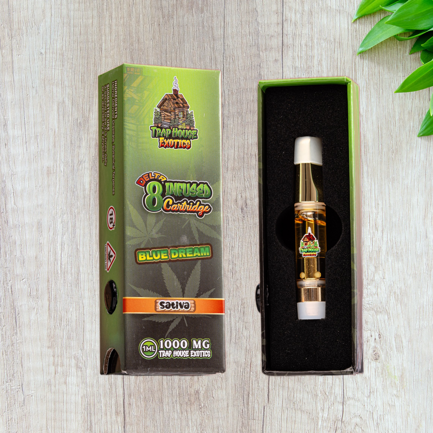 Trap House Exotics SAT!VA  Delta-8 THC Vape Cartridge 1000mg - 1g