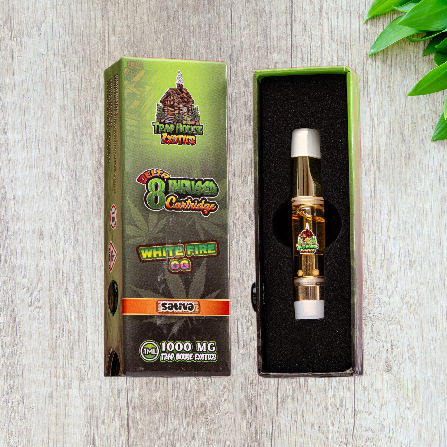 Trap House Exotics SAT!VA  Delta-8 THC Vape Cartridge 1000mg - 1g