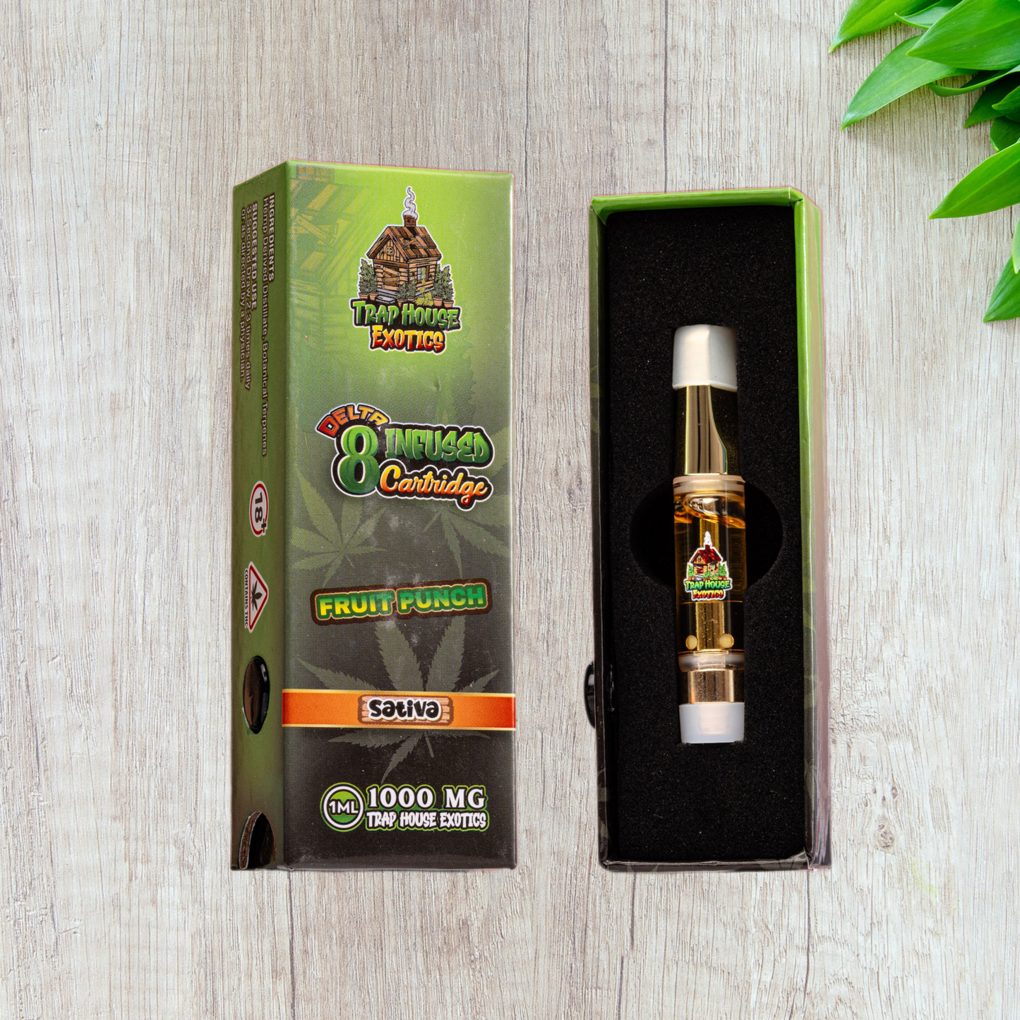 Trap House Exotics SAT!VA  Delta-8 THC Vape Cartridge 1000mg - 1g