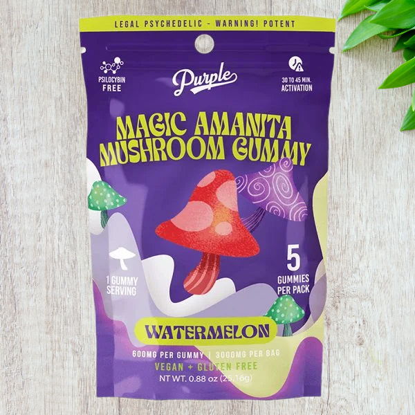 Purple Magic Amanita Mushroom Gummies