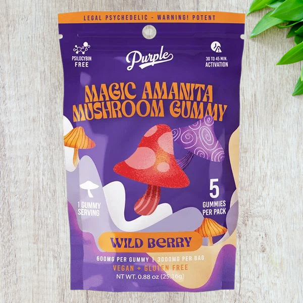 Purple Magic Amanita Mushroom Gummies