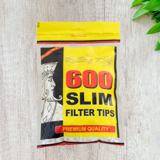 Rolling King Slim Cotton Filter Tips - 600 Tips