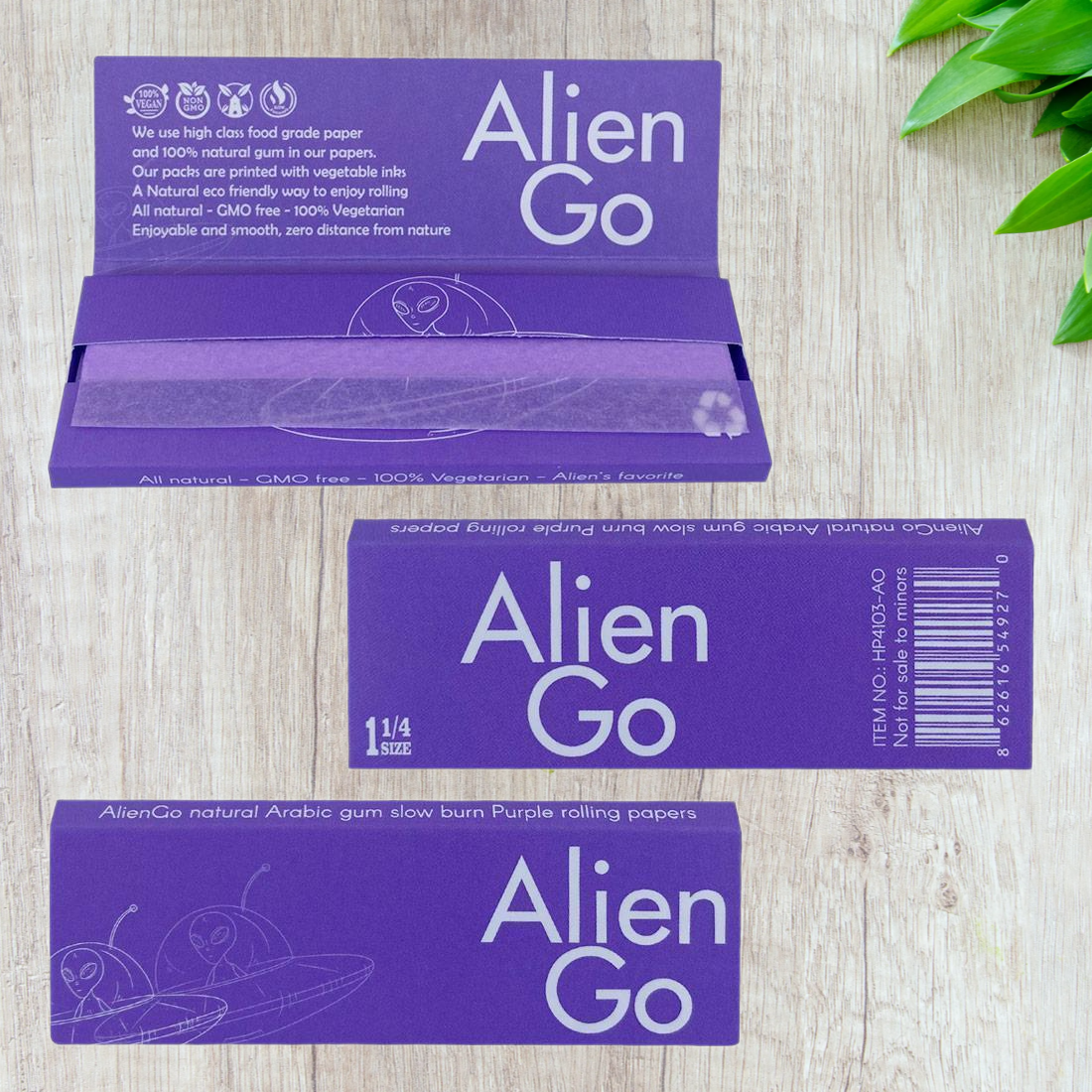 Alien Go Purple Colored Rolling Paper - 1 1/4 Size