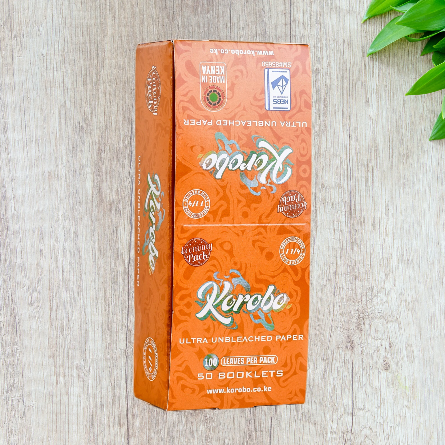 Korobo Brown 1 1/4 Size Rolling Papers - 100 Leaves