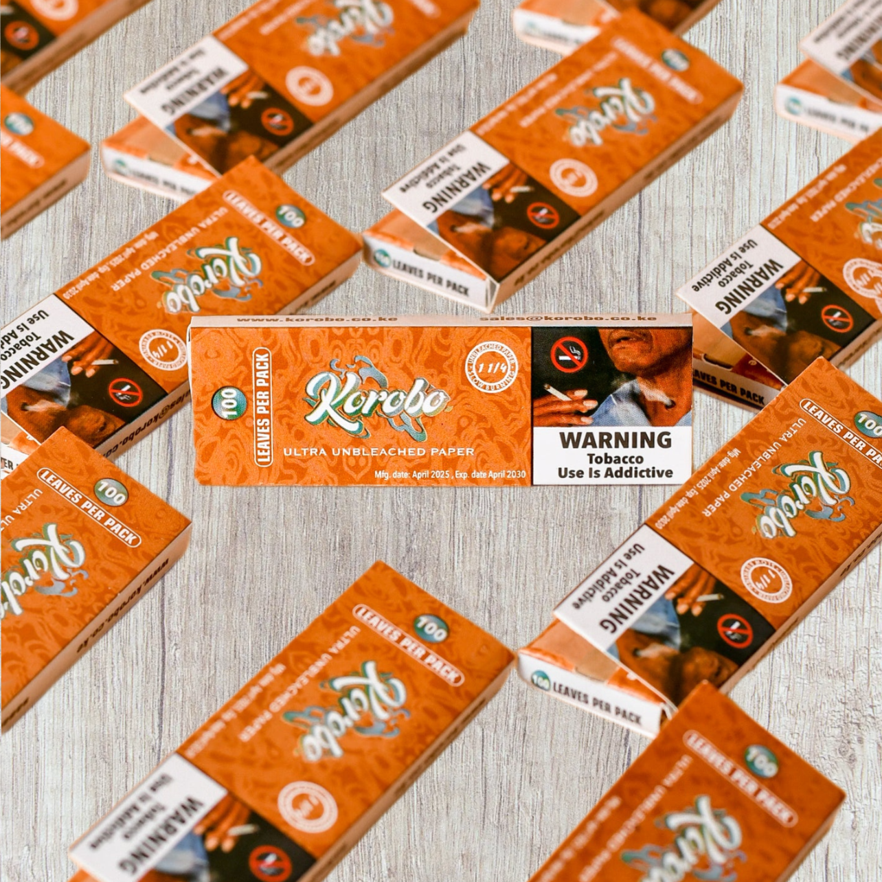 Korobo Brown 1 1/4 Size Rolling Papers - 100 Leaves