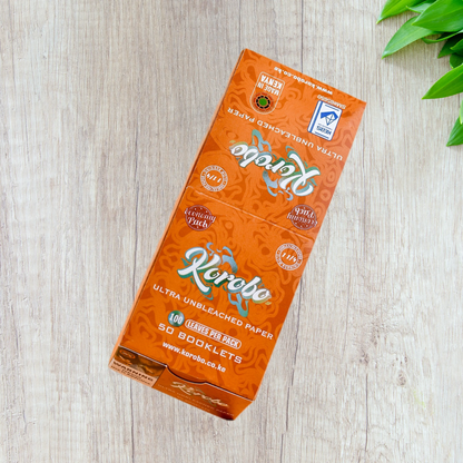 Korobo Brown 1 1/4 Size Rolling Papers - 100 Leaves