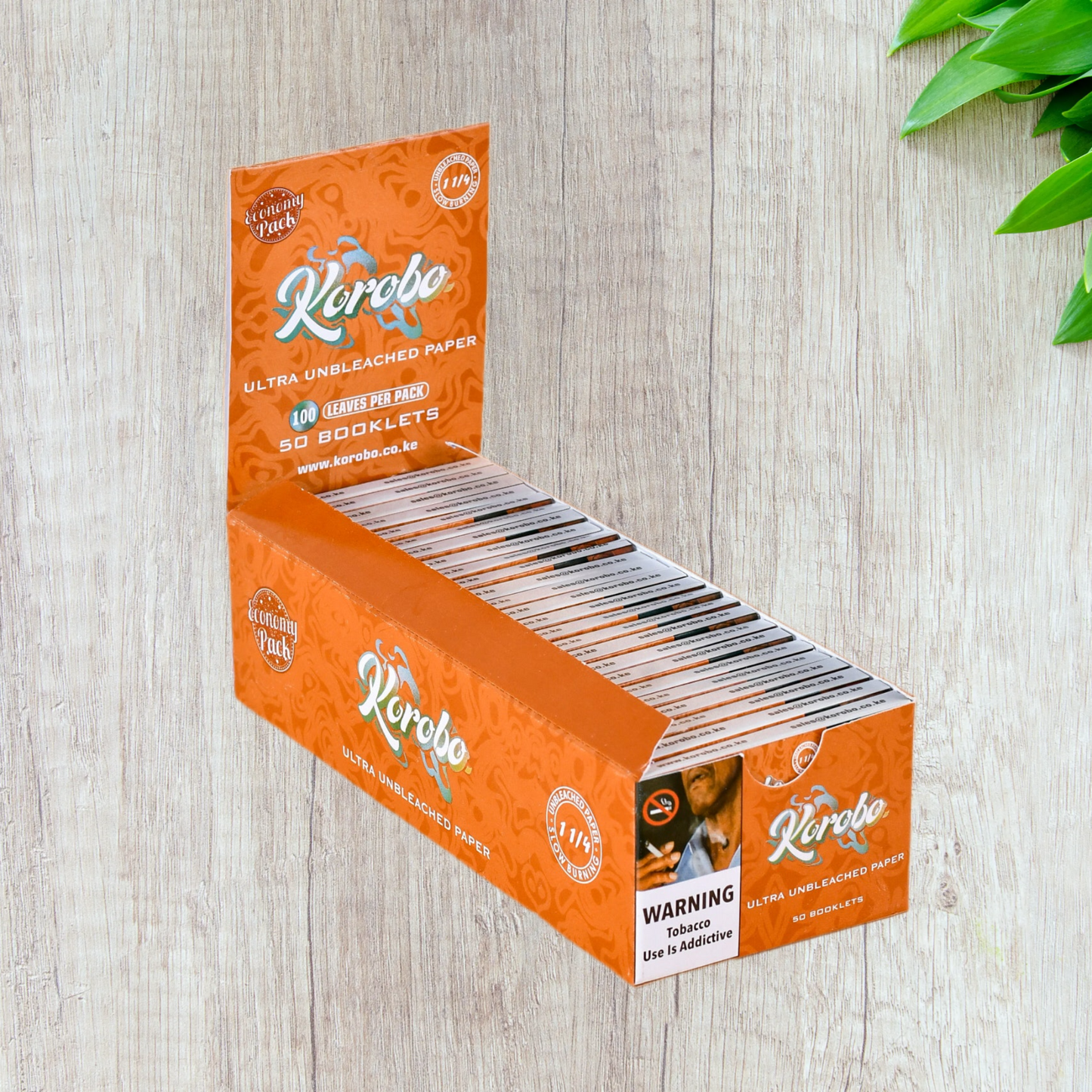 Korobo Brown 1 1/4 Size Rolling Papers - 100 Leaves