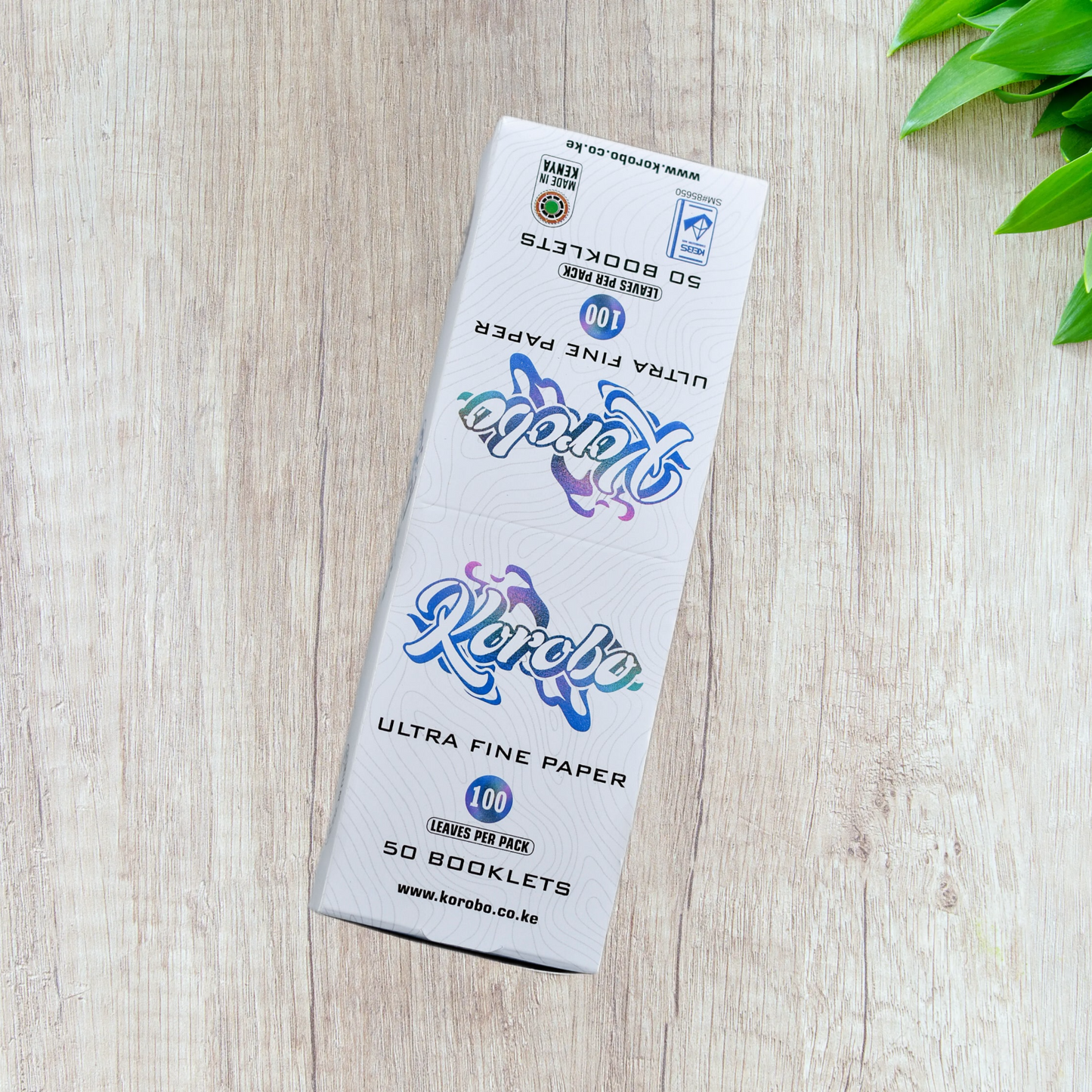 Korobo White Regular Size Rolling Papers - 100 Leaves