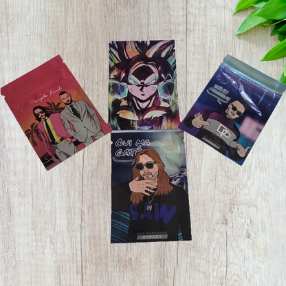 Mylar Small Ziplock Smell Proof Bag - 1g (100 Pcs)