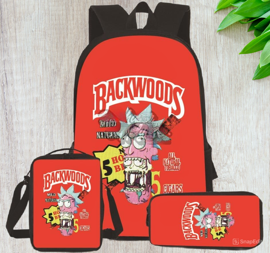 Backwoods Backpack Set - 3 pcs (Backpack, Shoulder Bag, Pencil Bag)