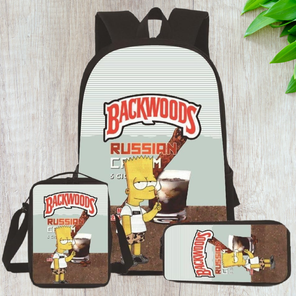 Backwoods Backpack Set - 3 pcs (Backpack, Shoulder Bag, Pencil Bag)