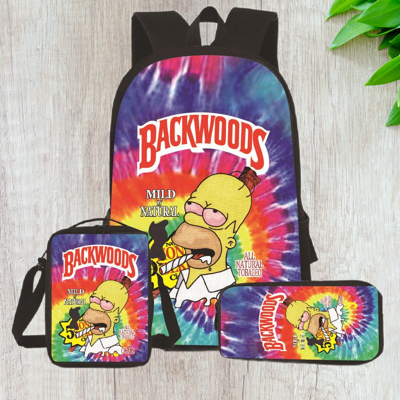 Backwoods Backpack Set - 3 pcs (Backpack, Shoulder Bag, Pencil Bag)