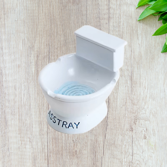Classic White Toilet Bowl "Asstray" Ashtray