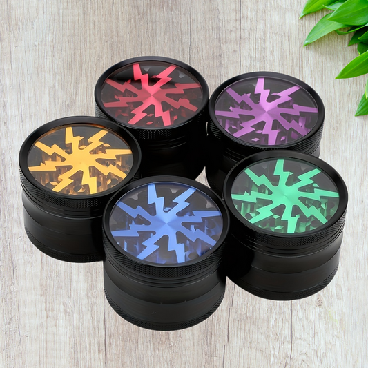 Lightning Clear Top 4 Layer Alloy Metallic Grinder - 63mm (Medium Size)