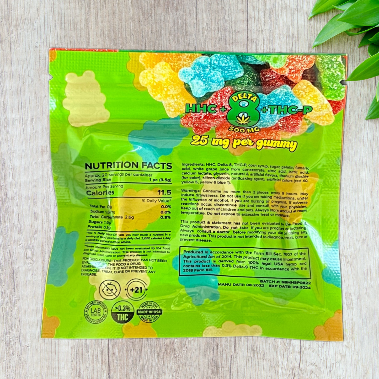 Saludos Amigos Delta 8 + HHC + THCP Gummies