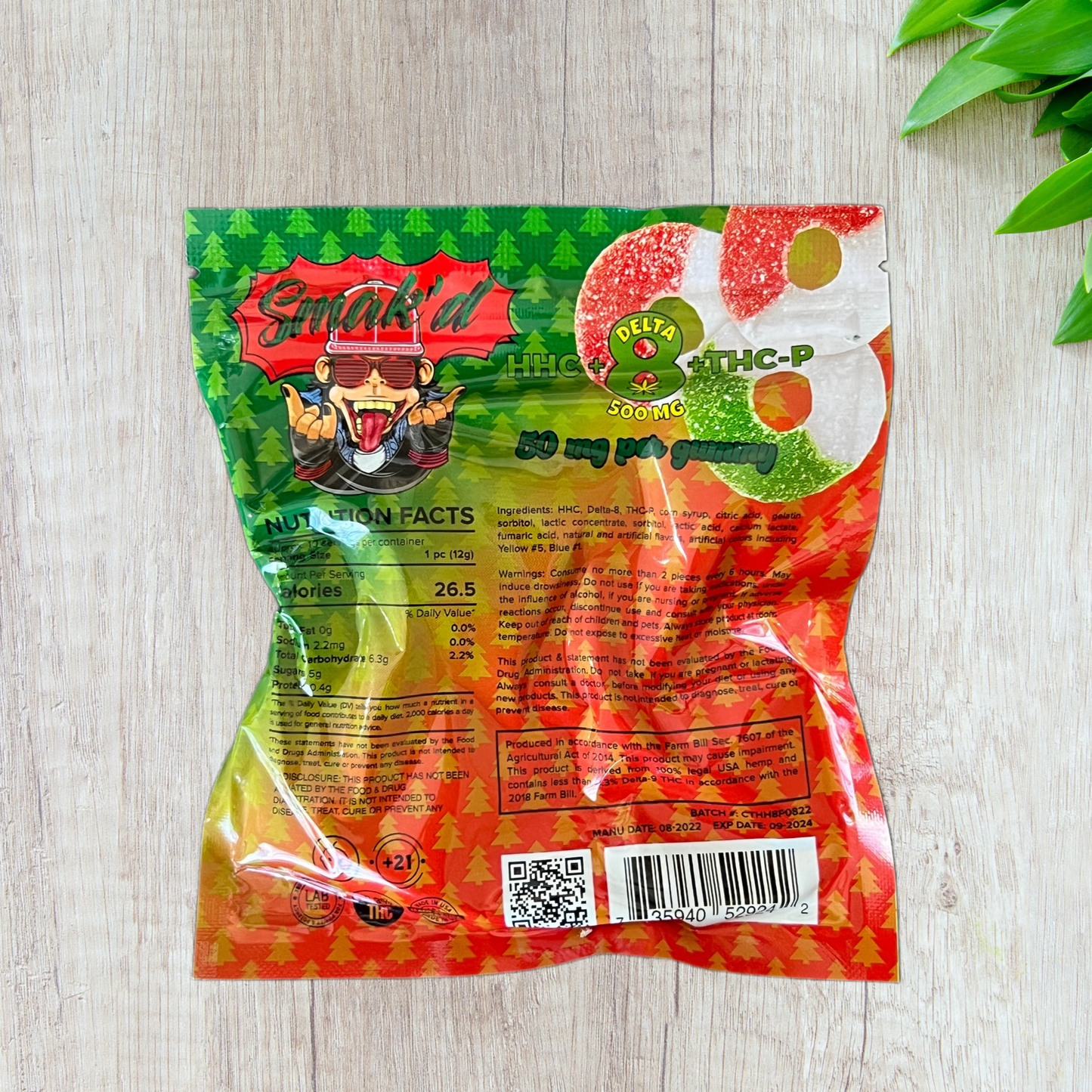 Smak'd Delta 8 + HHC + THC-P Gummies