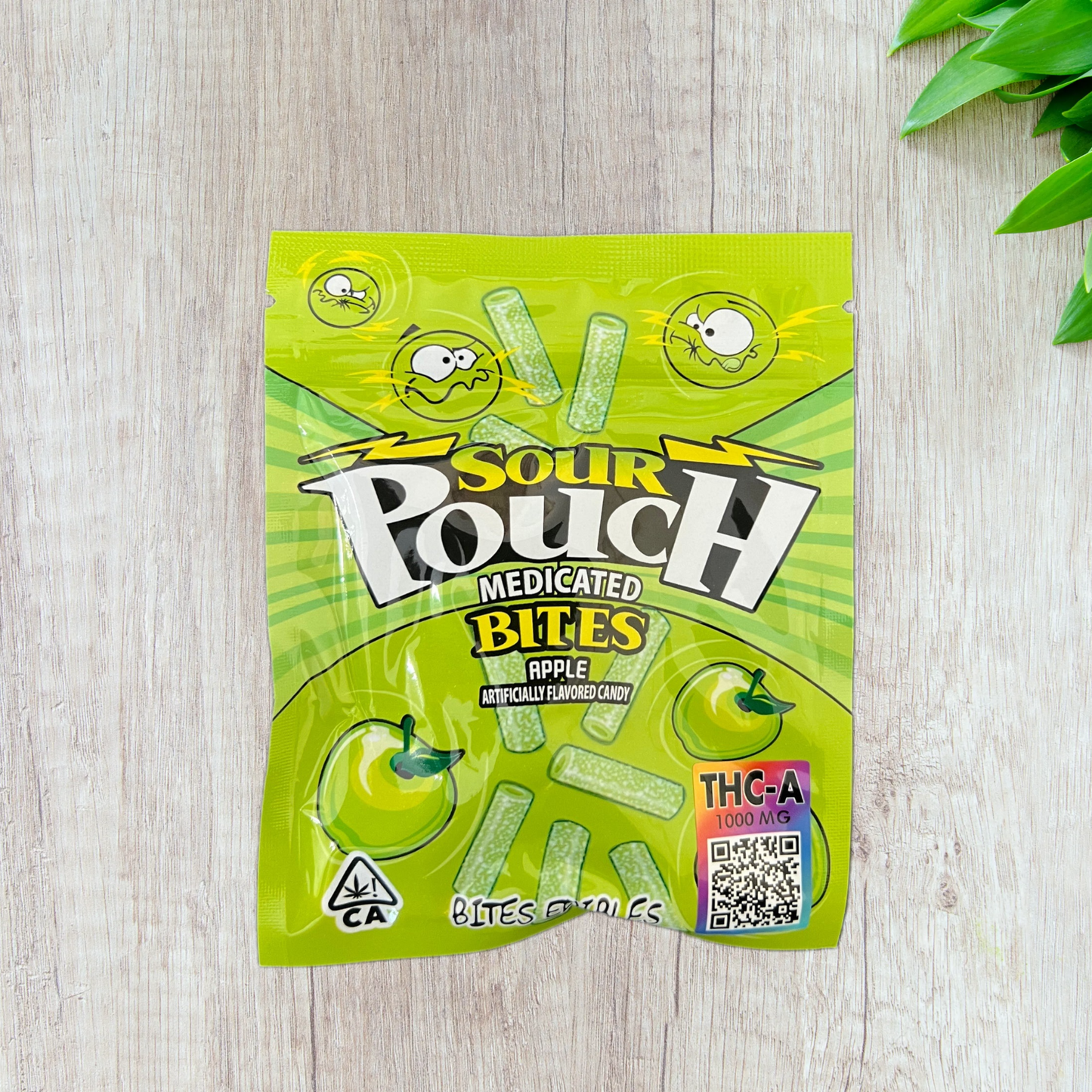 Sour Pouch Medicated Apple Bites Gummies - 1000mg THCA