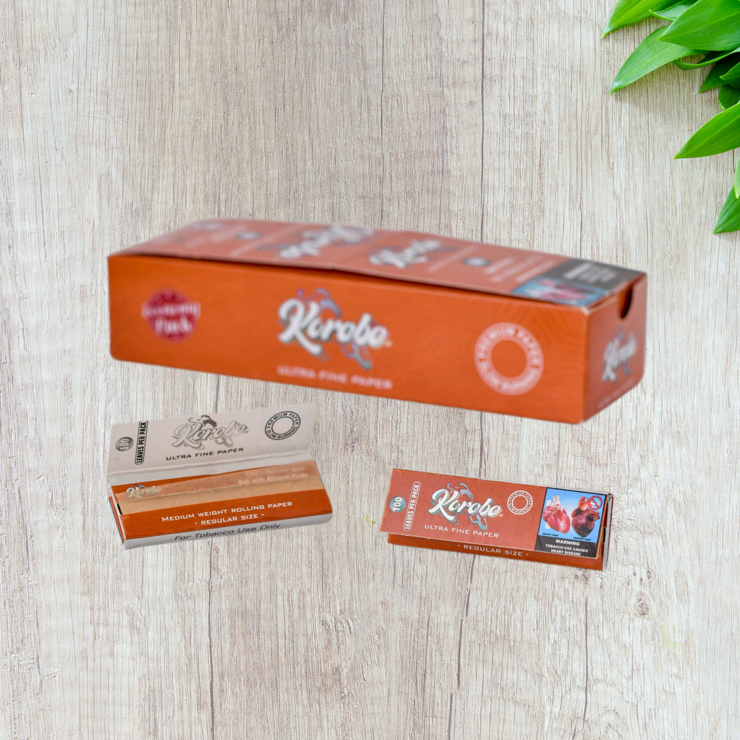 Korobo Brown Regular / Queen Size Rolling Papers - 100 Leaves