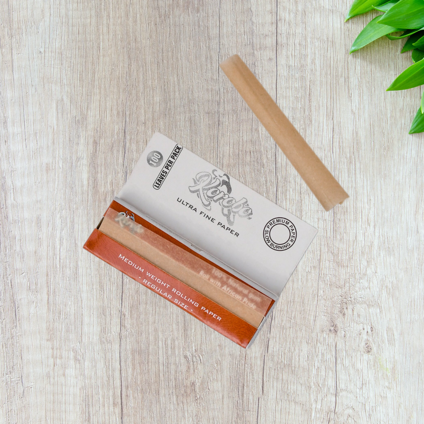 Korobo Brown Regular / Queen Size Rolling Papers - 100 Leaves
