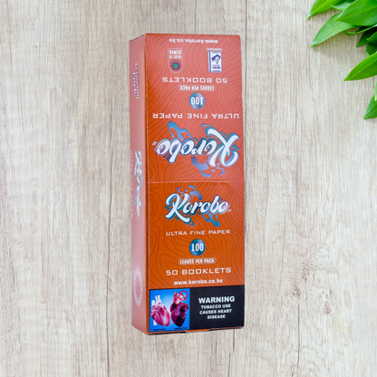 Korobo Brown Regular / Queen Size Rolling Papers - 100 Leaves