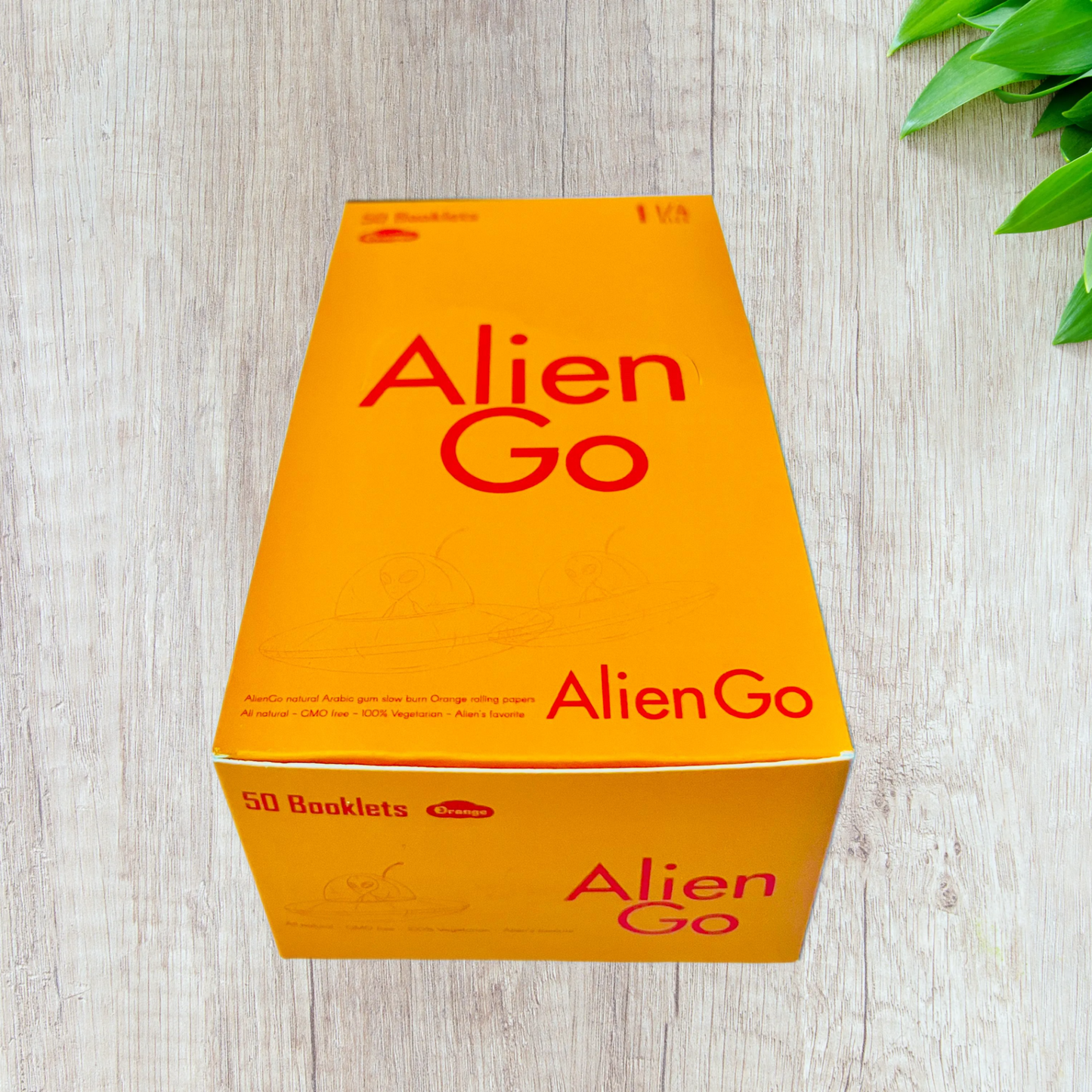 Alien Go Orange Colored Rolling Paper - 1 1/4 Size