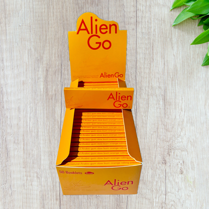 Alien Go Orange Colored Rolling Paper - 1 1/4 Size