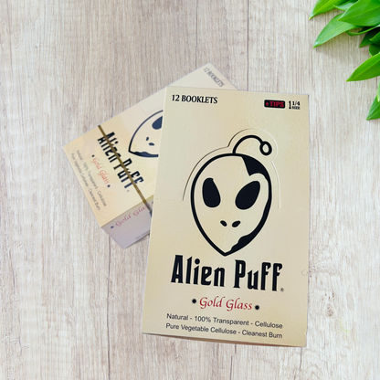 AlienPuff *Gold Glass* Transparent Cellulose Rolling Paper - 1 1/4 Size
